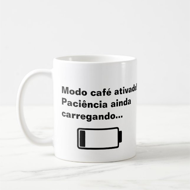 Caneca De Café Mug | Caneca Modo Café Ativado. (Esquerda)