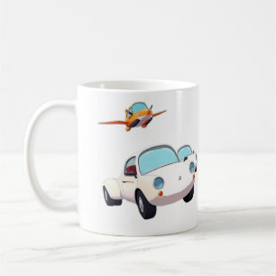 Caneca De Café Mug - carros e avião