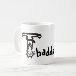 Caneca De Café Mug - Cat Letter T com o nome