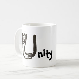 Caneca De Café Mug - Cat Letter U with Name
