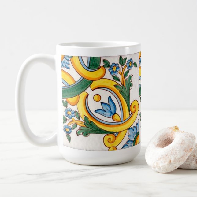 Caneca De Café Mug ceramica Caltagirona (Com Donut)