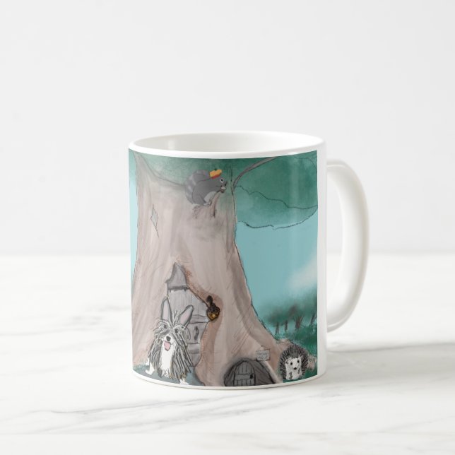 Caneca De Café Mug cerâmico de 11oz (Frente Esquerda)