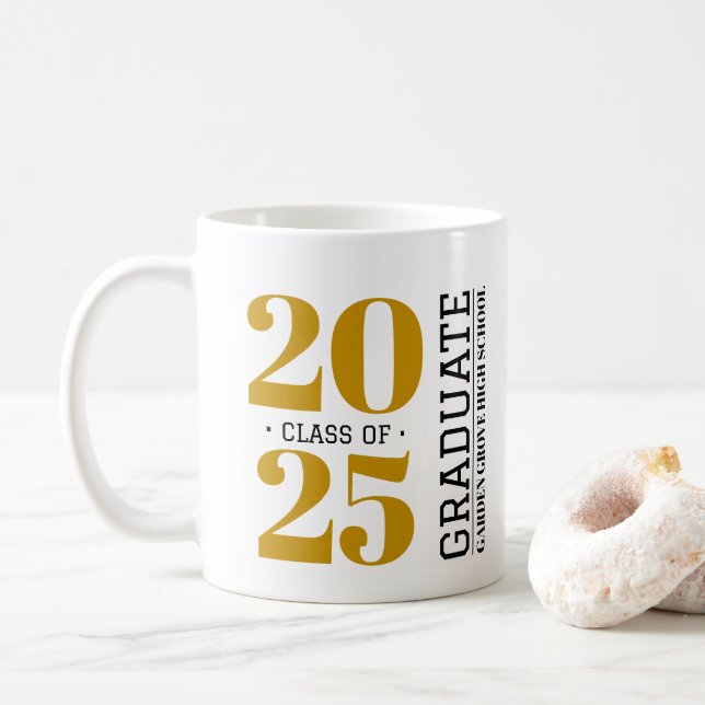 Caneca De Café Mug Cerâmico de Graduação Moderna Simples - Amarel (Com Donut)