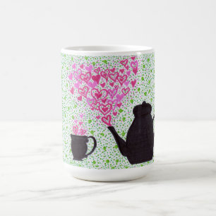 Caneca De Café Mug - Chá e Corações
