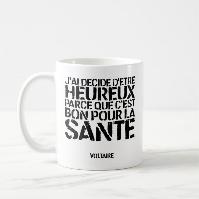 Caneca De Café MUG: Citação - Voltaire (Esquerda)