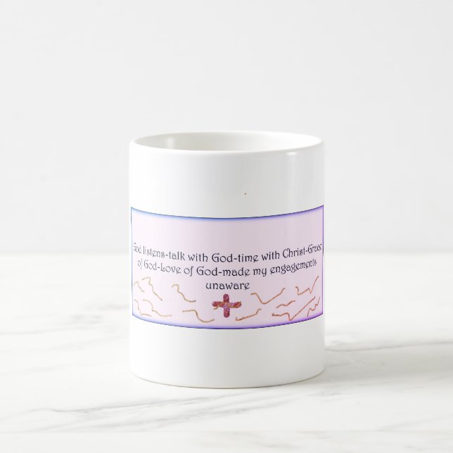 Caneca De Café Mug citou o tempo de Deus" (Centro)