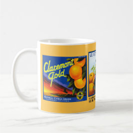 Caneca De Café Mug - Claremont CA - Etiquetas de Taxa de Fruta