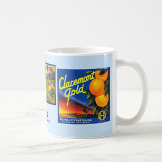 Caneca De Café Mug - Claremont CA - Etiquetas de Taxa de Fruta