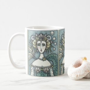 CANECA DE CAFÉ MÚG CLÁSSICA DO AMANTE DE MERMAID NEPTUNE GÓTICO
