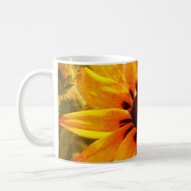 Caneca De Café Mug Clássico de Foto de Flor Amarelo (Esquerda)