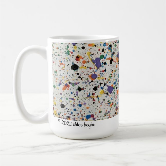 CANECA DE CAFÉ MÚG CLÁSSICO - SOBRE CONFETTI BRANCO  (Esquerda)