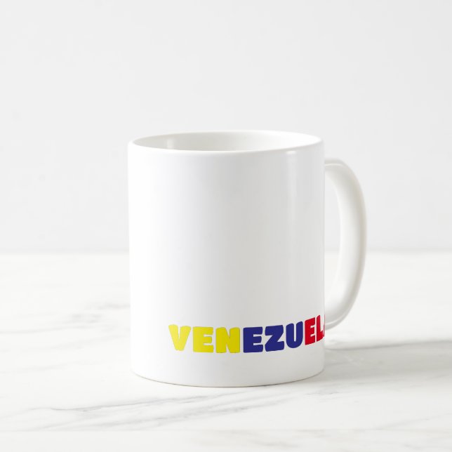 Caneca De Café Mug Coffee mug Eu amo Venezuela, personalizável (Frente Esquerda)