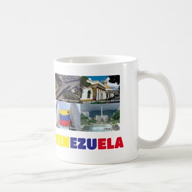 Caneca De Café Mug Coffee mug Eu amo Venezuela, personalizável (Direita)