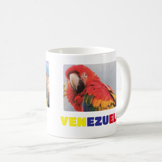 Caneca De Café Mug Coffee mug Eu amo Venezuela, personalizável (Frente Esquerda)