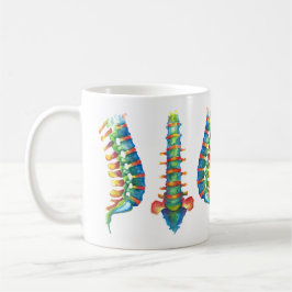 Caneca De Café Mug Columna Vertebral Acuarelas
