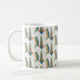 Caneca De Café Mug Columna Vertebral Acuarelas (Mosaico)
