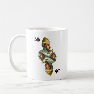 Caneca De Café Mug com a imagem do cartão rei da cruz