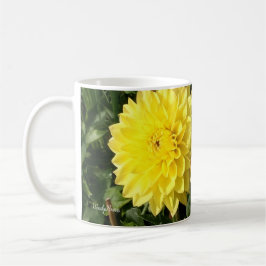 Caneca De Café Mug com aglomerado de dahlias amarelas