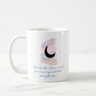 Caneca De Café Mug com aspas e design de lua pastel