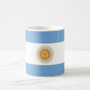 Caneca De Café Mug com bandeira da Argentina