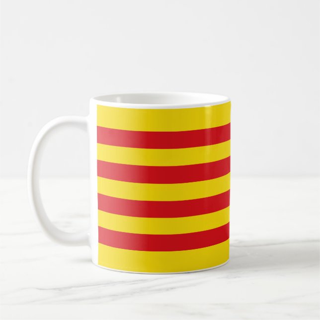 Caneca De Café Mug com bandeira da Catalunha (Esquerda)