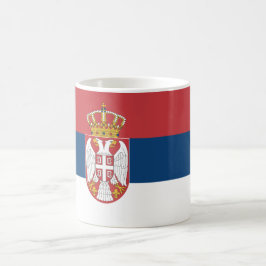 Caneca De Café Mug com bandeira da Sérvia