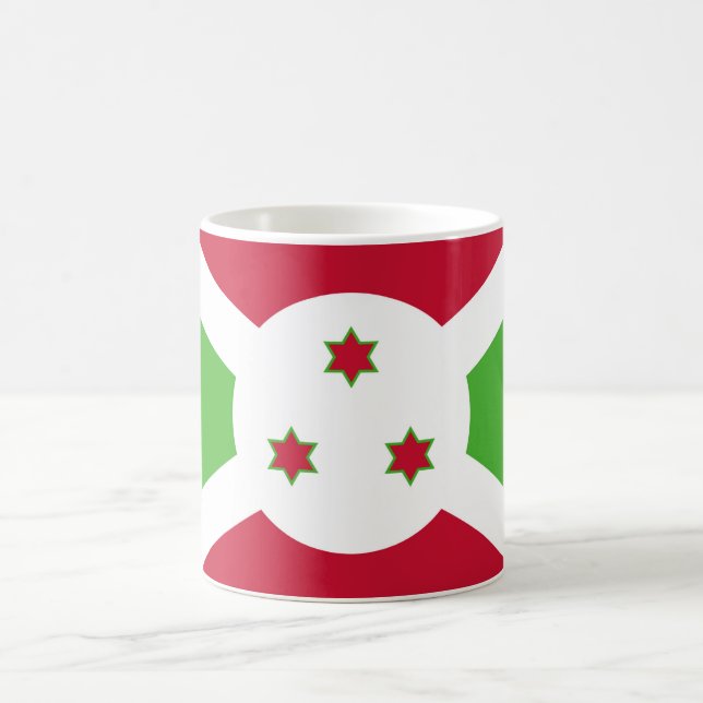 Caneca De Café Mug com bandeira do Burundi (Centro)