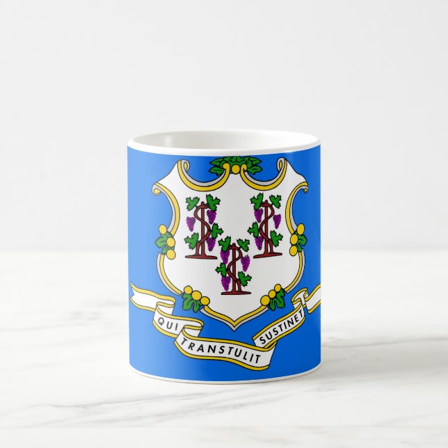 Caneca De Café Mug com bandeira do Estado de Connecticut - EUA (Centro)