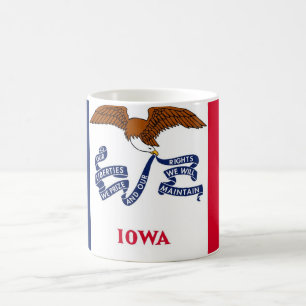 Caneca De Café Mug com Bandeira do Estado de Iowa - EUA