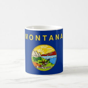 Caneca De Café Mug com bandeira do Estado de Montana - EUA