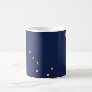 Caneca De Café Mug com bandeira do Estado do Alasca - EUA