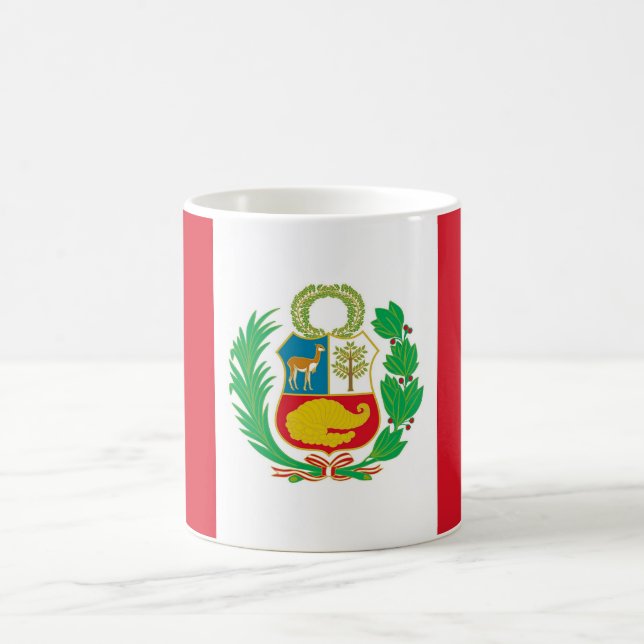 Caneca De Café Mug com bandeira do Peru (Centro)