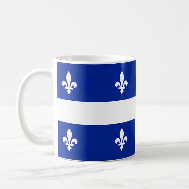 Caneca De Café Mug com Bandeira do Quebec, Canadá (Esquerda)