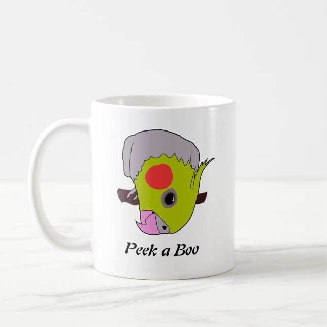 Caneca De Café Mug com coquetel dizendo Peek - um Boo (Esquerda)