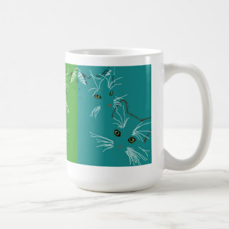 Caneca De Café Mug com cores e gatinhos