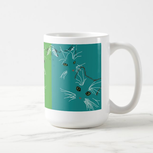 Caneca De Café Mug com cores e gatinhos (Direita)