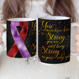 Caneca De Café Mug com desenho de fita de conscientização Vermelh