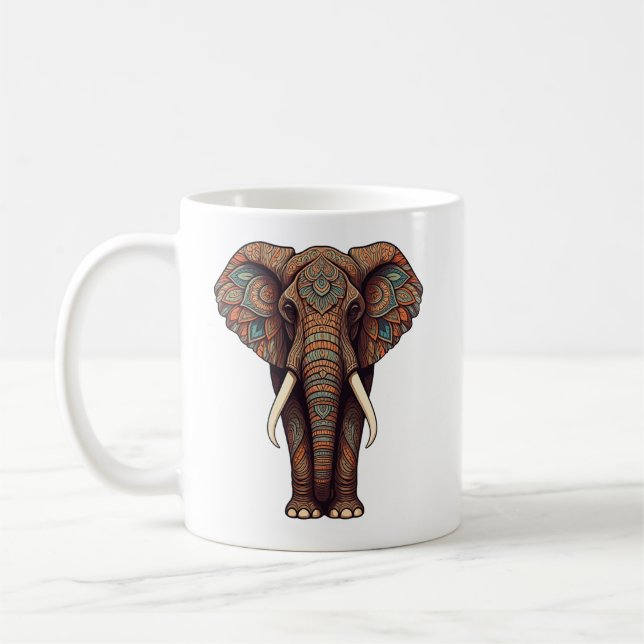 Caneca De Café Mug com design de elefante (Esquerda)