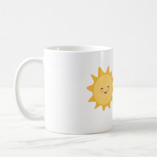 Caneca De Café Mug com design de sol e desejo matinal