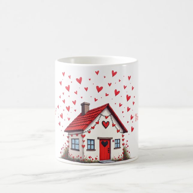 Caneca De Café Mug com design Dia de os namorados (Centro)