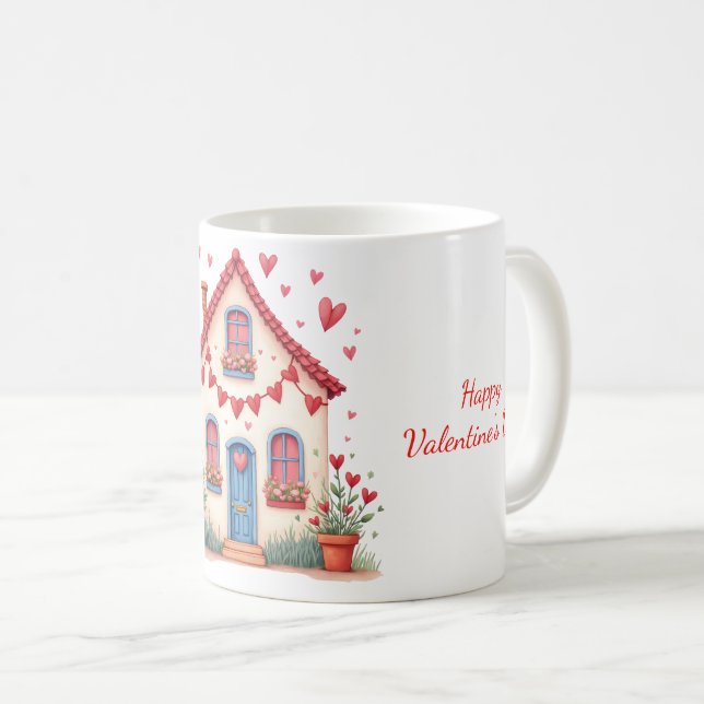 Caneca De Café Mug com design Dia de os namorados (Frente Esquerda)