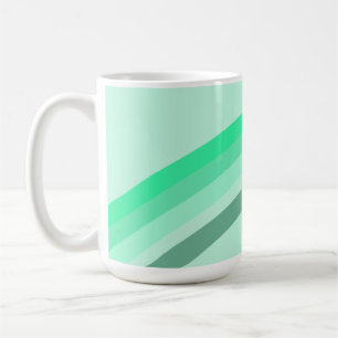 Caneca De Café Mug com faixas verdes serenas