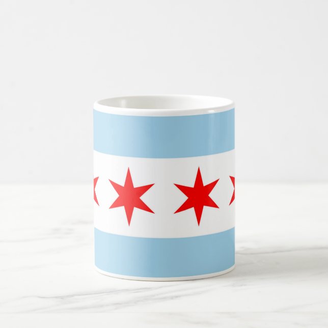 Caneca De Café Mug com Flag de Chicago - EUA (Centro)
