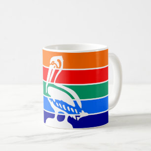 Caneca De Café Mug com Flag of Ruas. Petersburg, Flórida