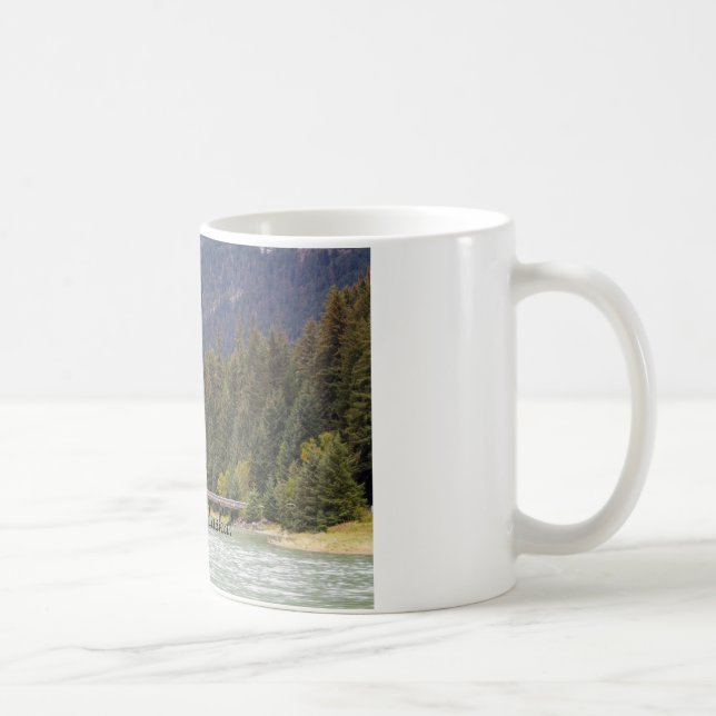 Caneca De Café Mug com foto do Alasca, Mountain, River (Direita)