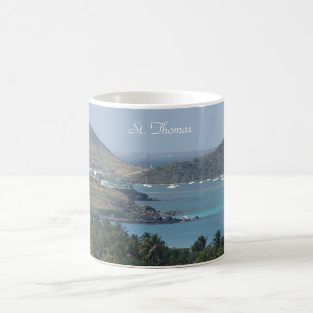 Caneca De Café Mug com fotografia de Rua. Thomas, veleiros. (Centro)