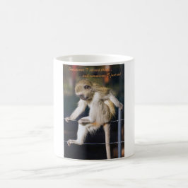Caneca De Café Mug com imagem de macaco e slogan