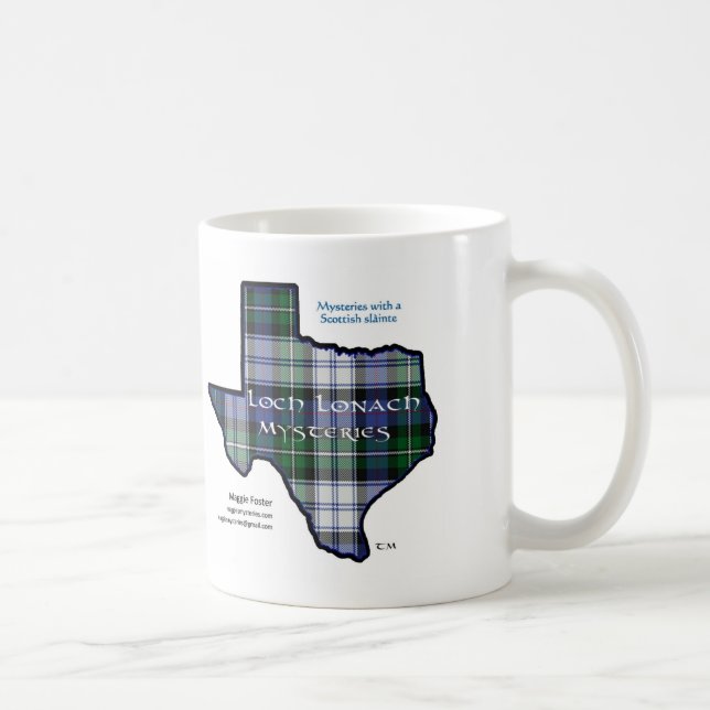 Caneca De Café Mug com Loch Lonach Mistérios Tartan Texas (Direita)