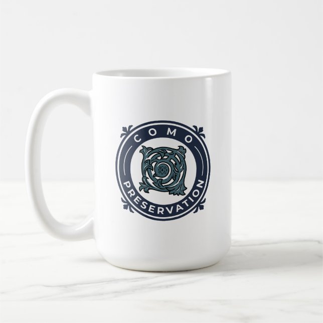 Caneca De Café Mug com logotipo circular (Esquerda)
