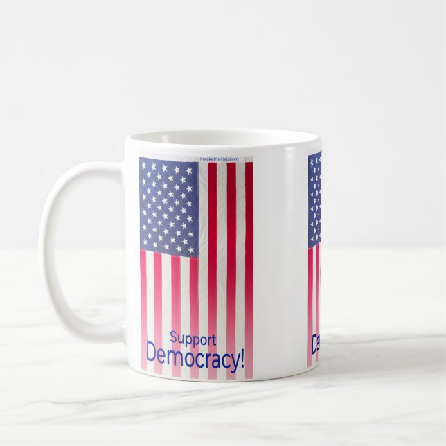 Caneca De Café Mug com mensagem de sinalizador "Democracia de Sup (Esquerda)